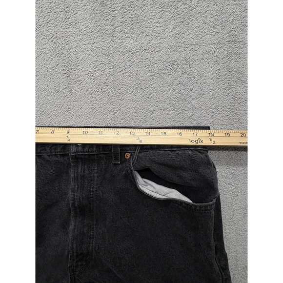 Levis 560 Jeans Mens Measured 36x29 Black Relaxed Fit Tapered 100% Cotton Y2k - Picture 5 of 9